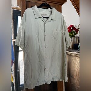 Tommy Bahama Mens Silk Button Down Shirt Checkered pattern
